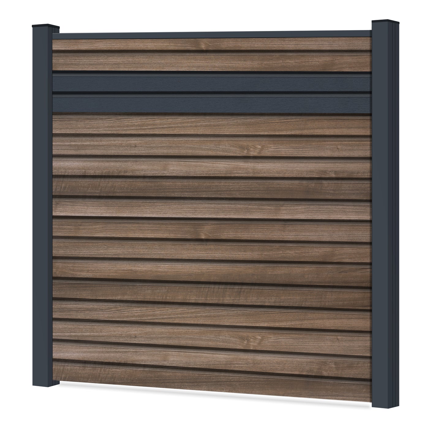 Easy Rhombus Blickdicht Sichtschutzzaun Kunststoff - AnTEAK / Anthrazit + Einschub