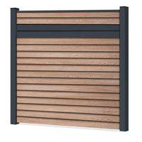 Easy Rhombus Blickdicht Sichtschutzzaun Kunststoff - Coriander Oak / Anthrazit + Einschub