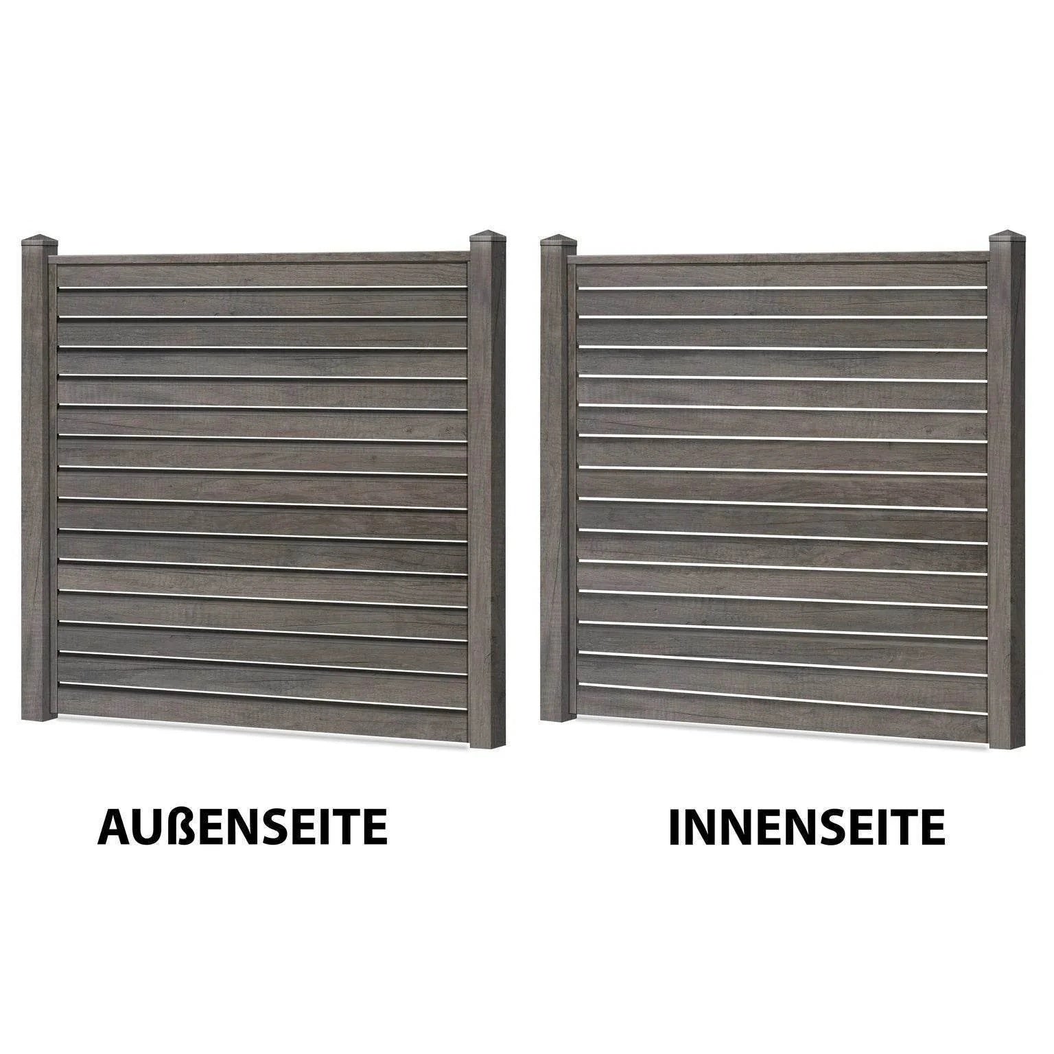 Rhombus Lichtdurchlässig Sichtschutzzaun Kunststoff - Coriander Oak