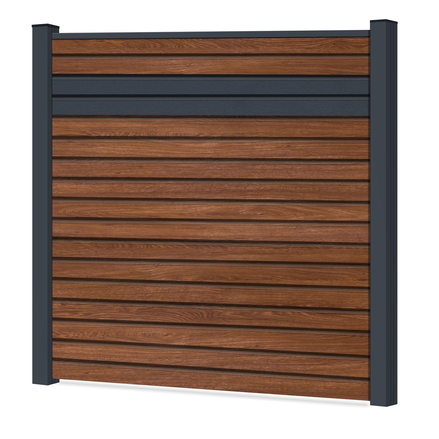 Easy Rhombus Blickdicht Sichtschutzzaun Kunststoff - Honey Oak / Anthrazit + Einschub