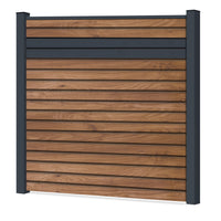 Easy Rhombus Blickdicht Sichtschutzzaun Kunststoff - Winchester / Anthrazit + Einschub