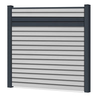 Easy Rhombus Blickdicht Sichtschutzzaun Kunststoff - Lichtgrau / Anthrazit + Einschub