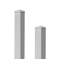 Kunststoff Zaunpfosten stahlverstärkt 10x10 cm Lichtgrau - Zaunstudio