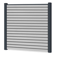 Easy Rhombus Blickdicht Sichtschutzzaun Kunststoff - Lichtgrau