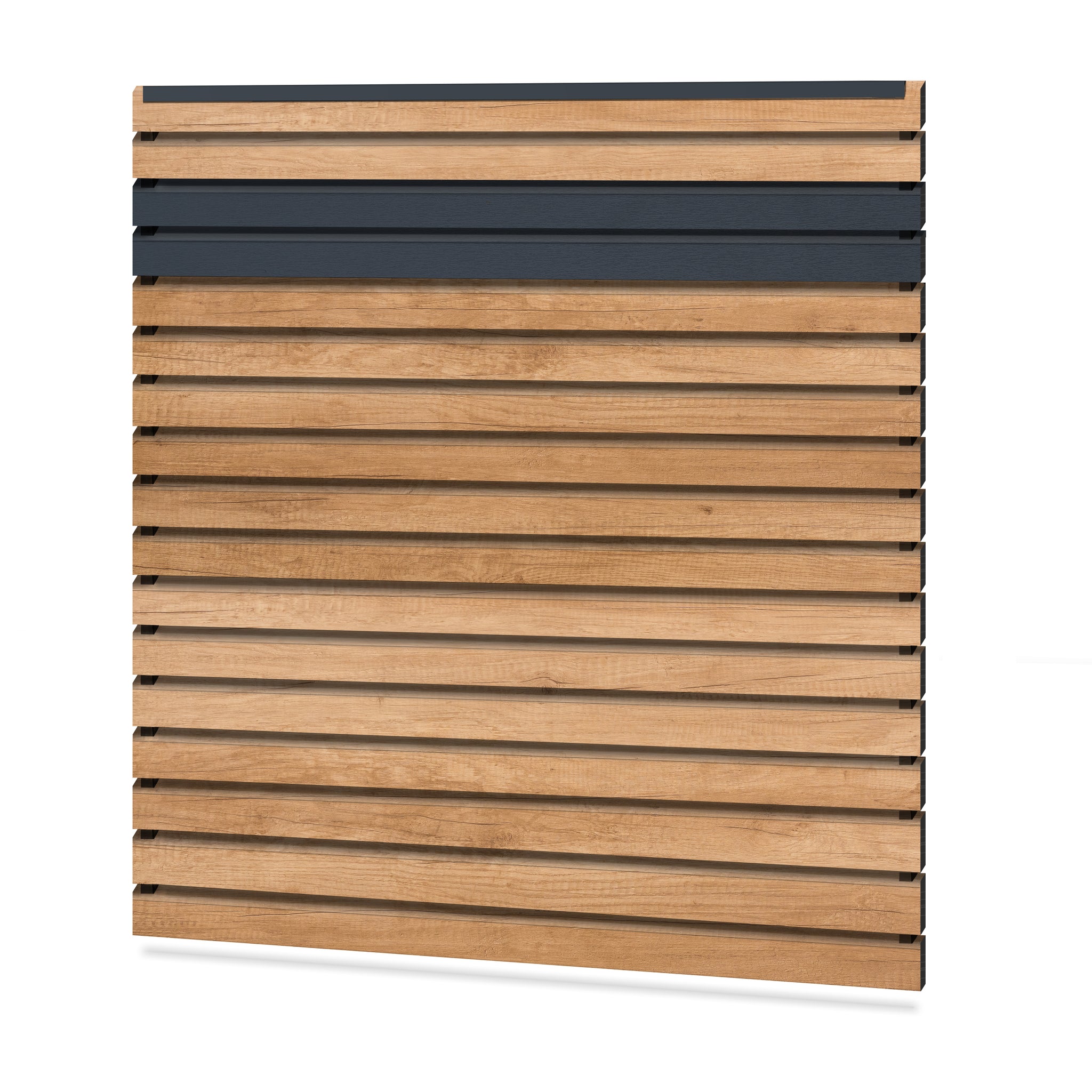 Easy Rhombus Blickdicht Sichtschutzzaun Kunststoff - Desert Oak / Anthrazit + Einschub