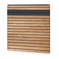 Easy Rhombus Blickdicht Sichtschutzzaun Kunststoff - Irish Oak / Anthrazit + Einschub