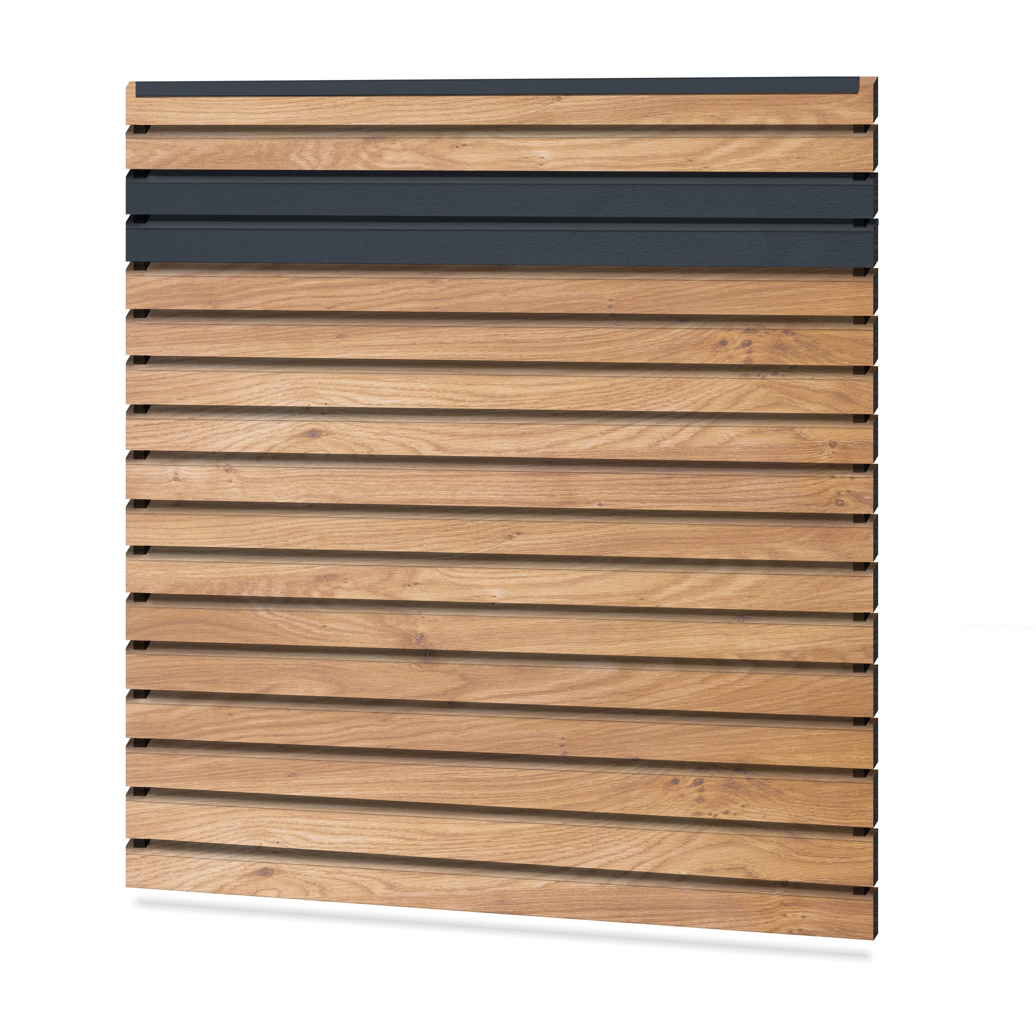 Easy Rhombus Blickdicht Sichtschutzzaun Kunststoff - Irish Oak / Anthrazit + Einschub