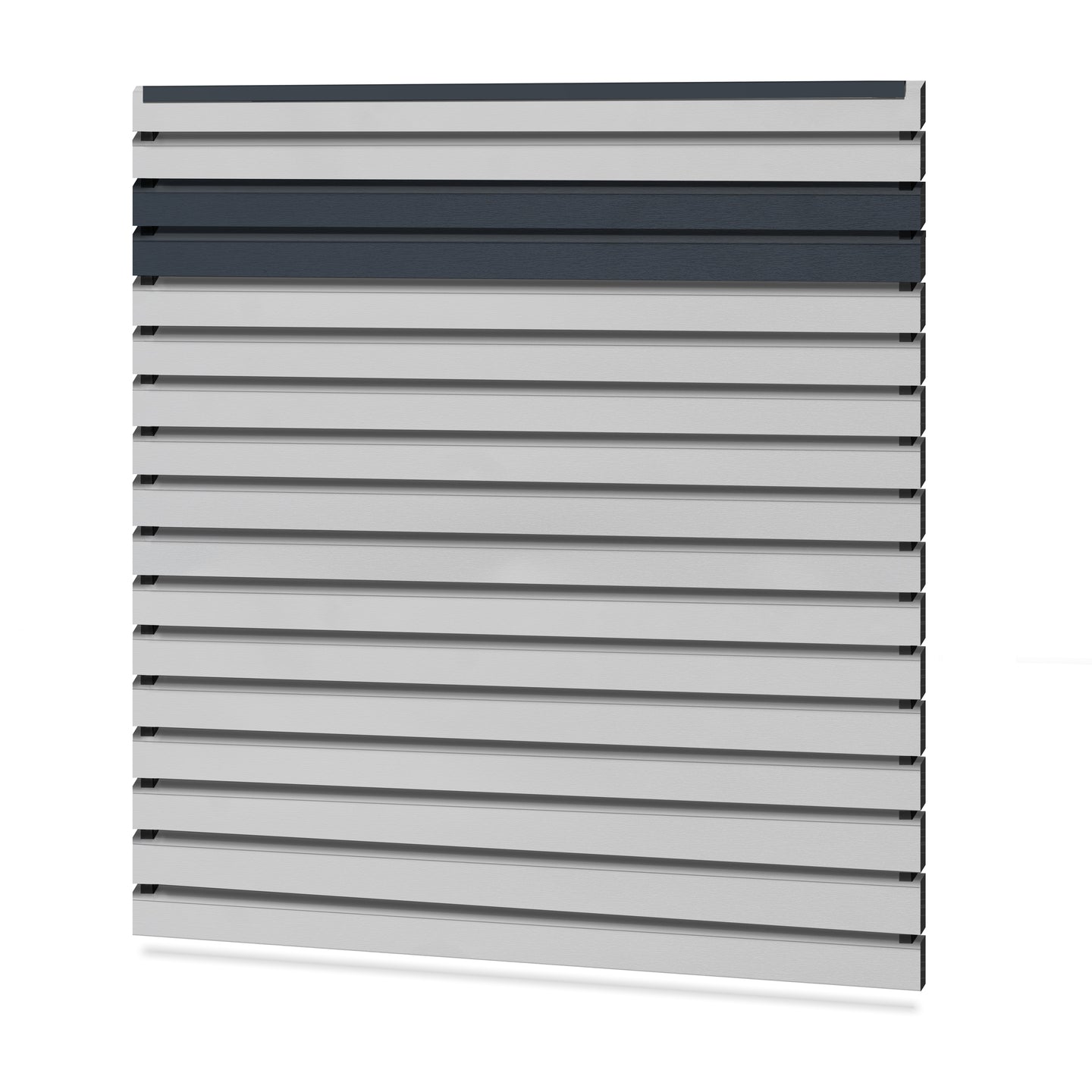 Easy Rhombus Blickdicht Sichtschutzzaun Kunststoff - Lichtgrau / Anthrazit + Einschub