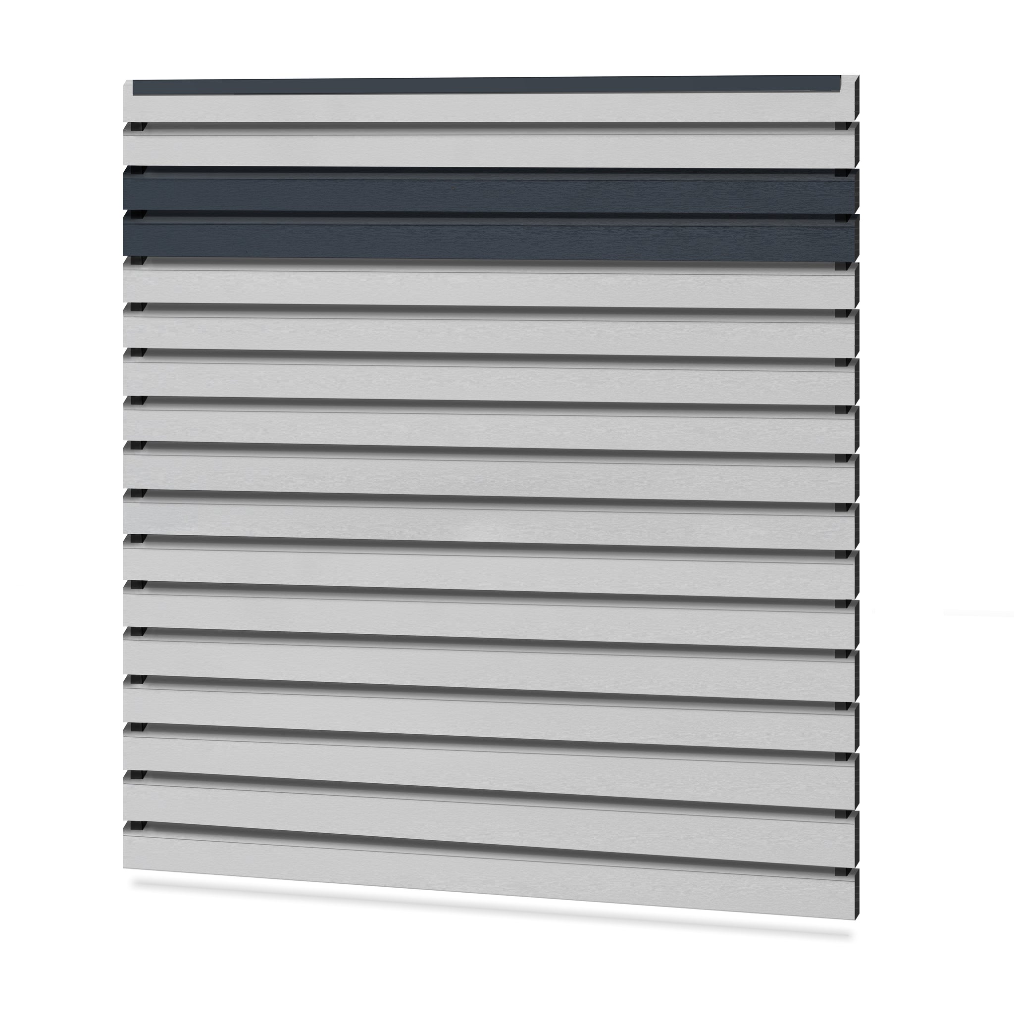 Easy Rhombus Blickdicht Sichtschutzzaun Kunststoff - Lichtgrau / Anthrazit + Einschub