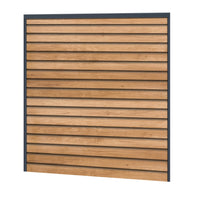 Rhombus Sichtschutzzaun Kunststoff - Desert Oak - Anthrazit Rahmen - Zaunstudio