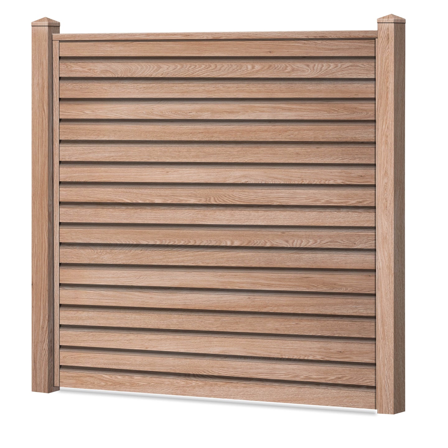 Rhombus Sichtschutzzaun Kunststoff - Coriander Oak - Zaunstudio