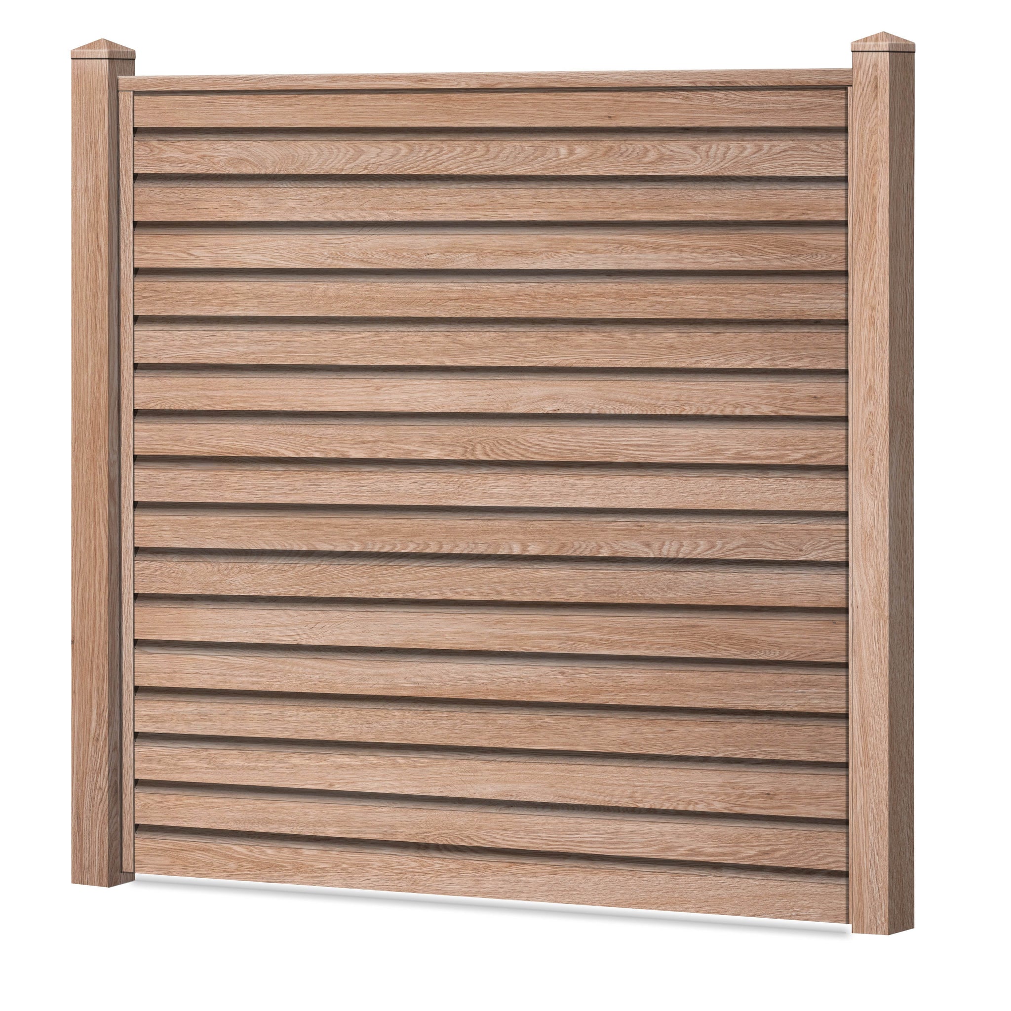 Rhombus Sichtschutzzaun Kunststoff - Coriander Oak - Zaunstudio