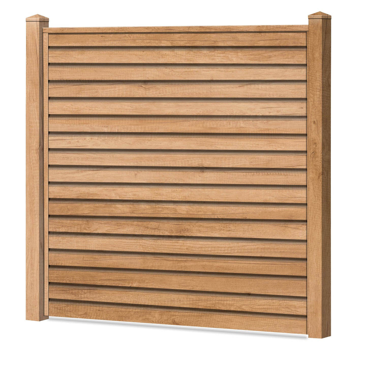 Rhombus Sichtschutzzaun Kunststoff - Desert Oak - Zaunstudio