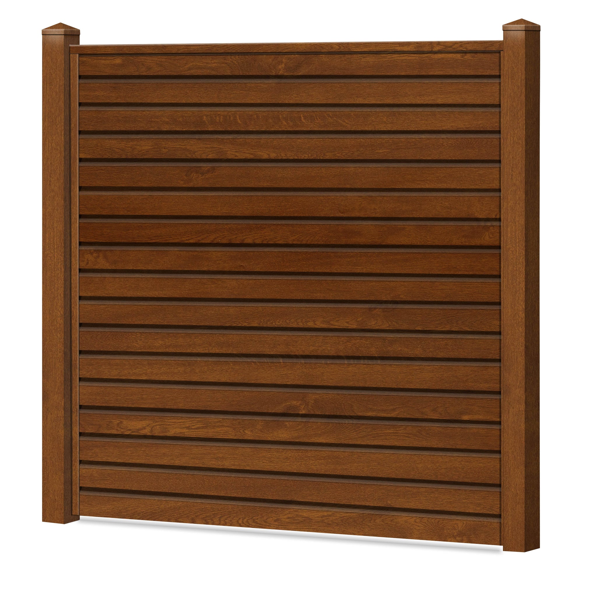 Rhombus Sichtschutzzaun Kunststoff - Golden Oak - Zaunstudio