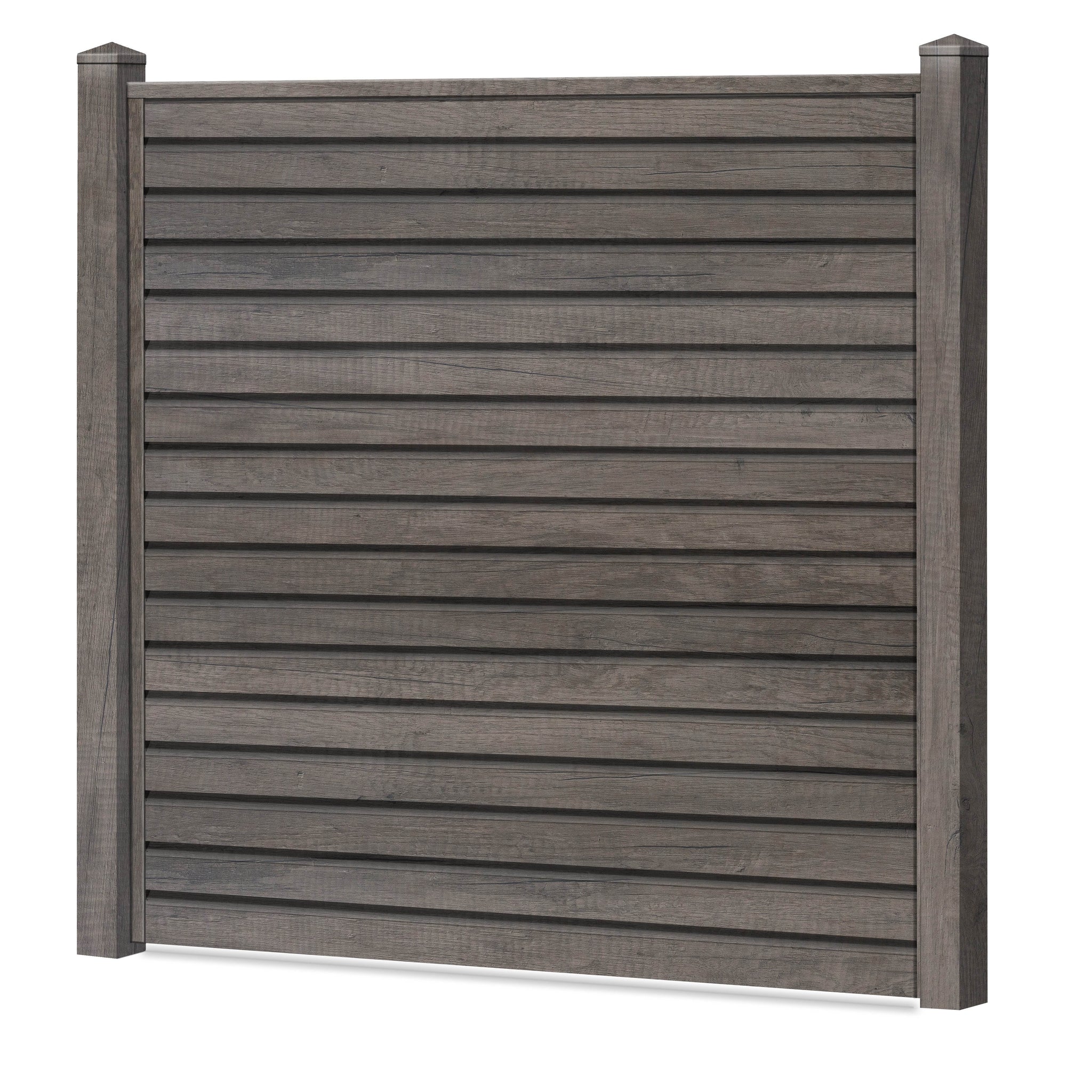 Rhombus Sichtschutzzaun Kunststoff - Monument Oak - Zaunstudio