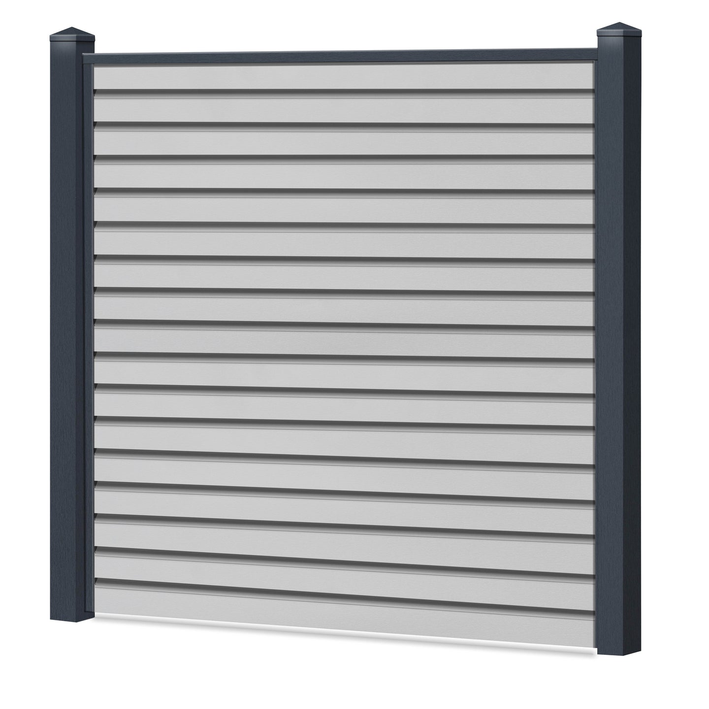 Rhombus Sichtschutzzaun Kunststoff - Lichtgrau - Anthrazit Rahmen - Zaunstudio