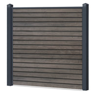 Rhombus Sichtschutzzaun Kunststoff - Monument Oak - Anthrazit Rahmen - Zaunstudio