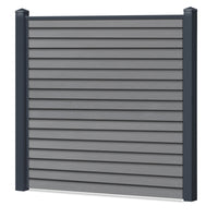 Rhombus Sichtschutzzaun Kunststoff - Silbergrau - Anthrazit Rahmen - Zaunstudio