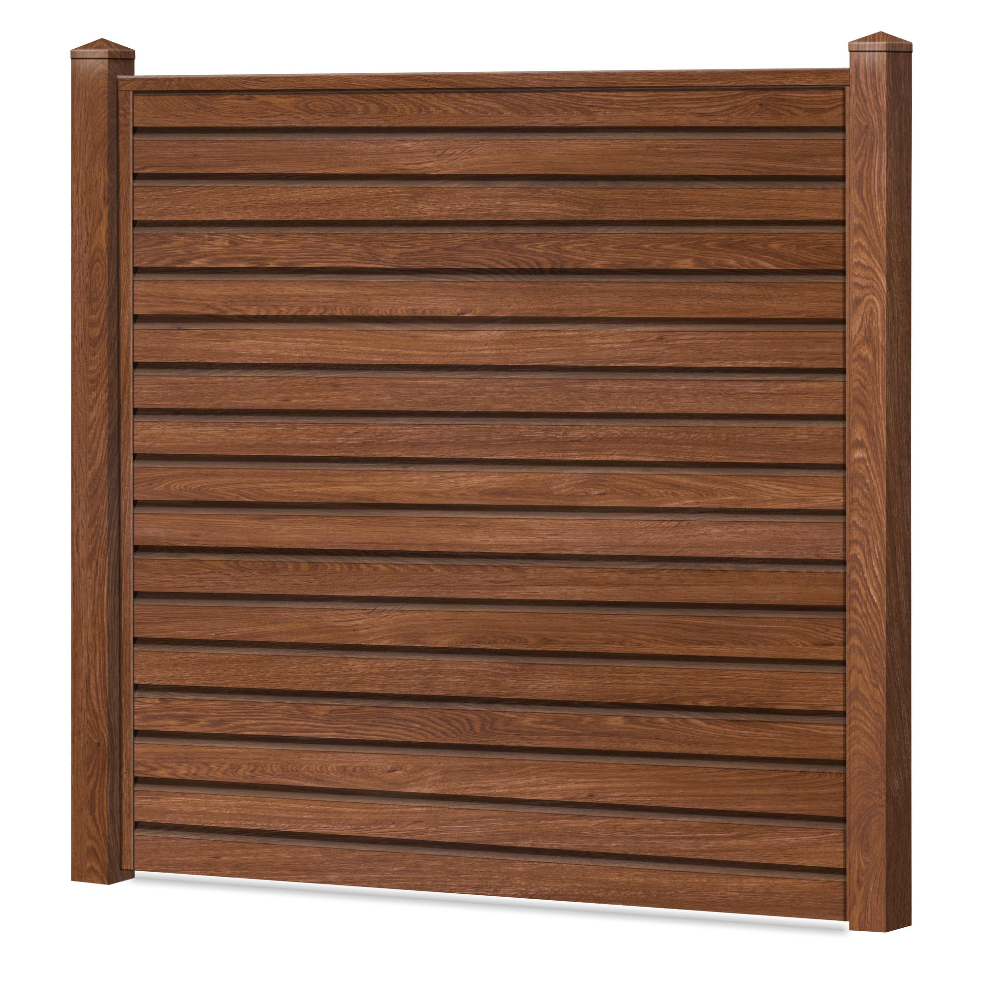 Rhombus Sichtschutzzaun Kunststoff - Honey Oak - Zaunstudio