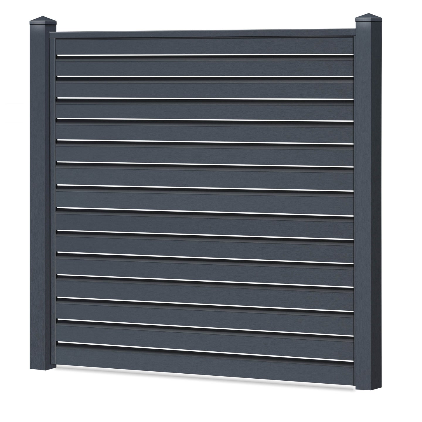 Rhombus Lichtdurchlässig Sichtschutzzaun Kunststoff - Basaltgrau - Zaunstudio