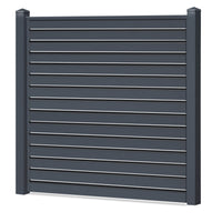 Rhombus Lichtdurchlässig Sichtschutzzaun Kunststoff - Basaltgrau - Zaunstudio