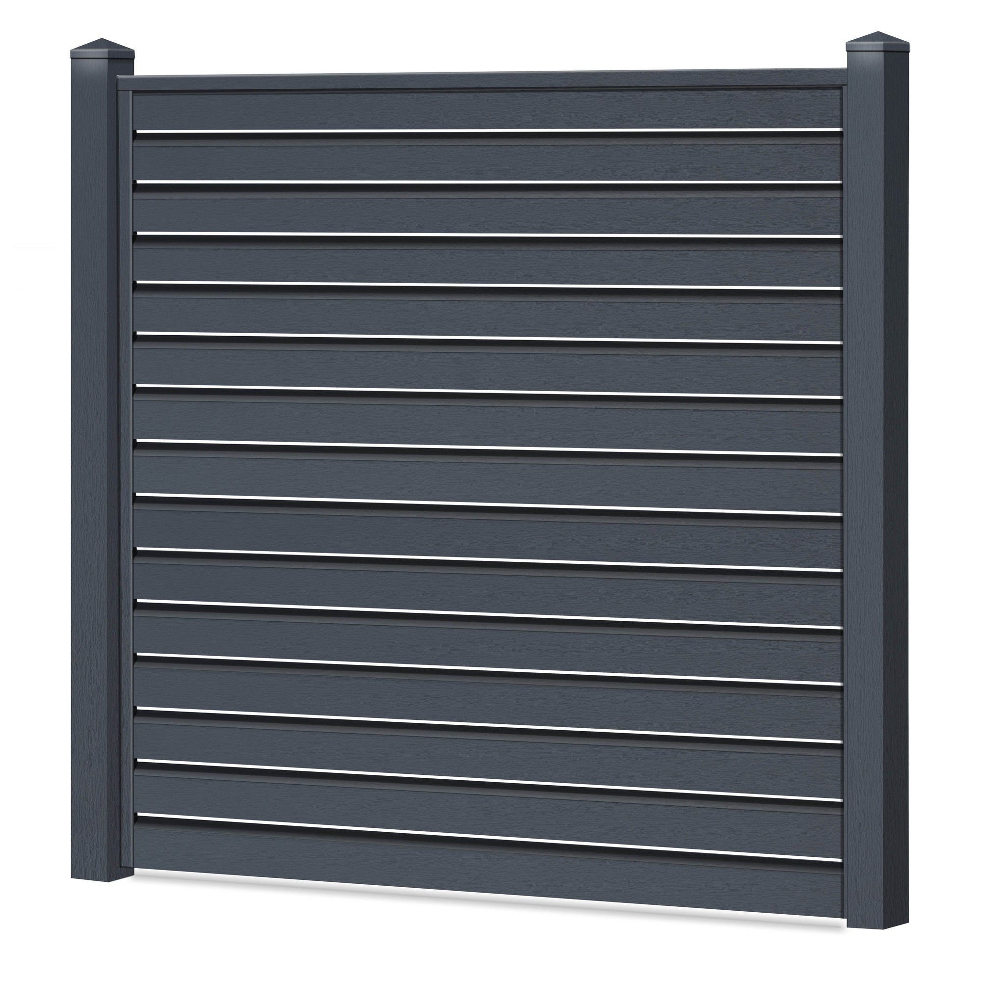 Rhombus Lichtdurchlässig Sichtschutzzaun Kunststoff - Basaltgrau - Zaunstudio