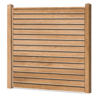 Rhombus Lichtdurchlässig Sichtschutzzaun Kunststoff - Desert Oak - Zaunstudio