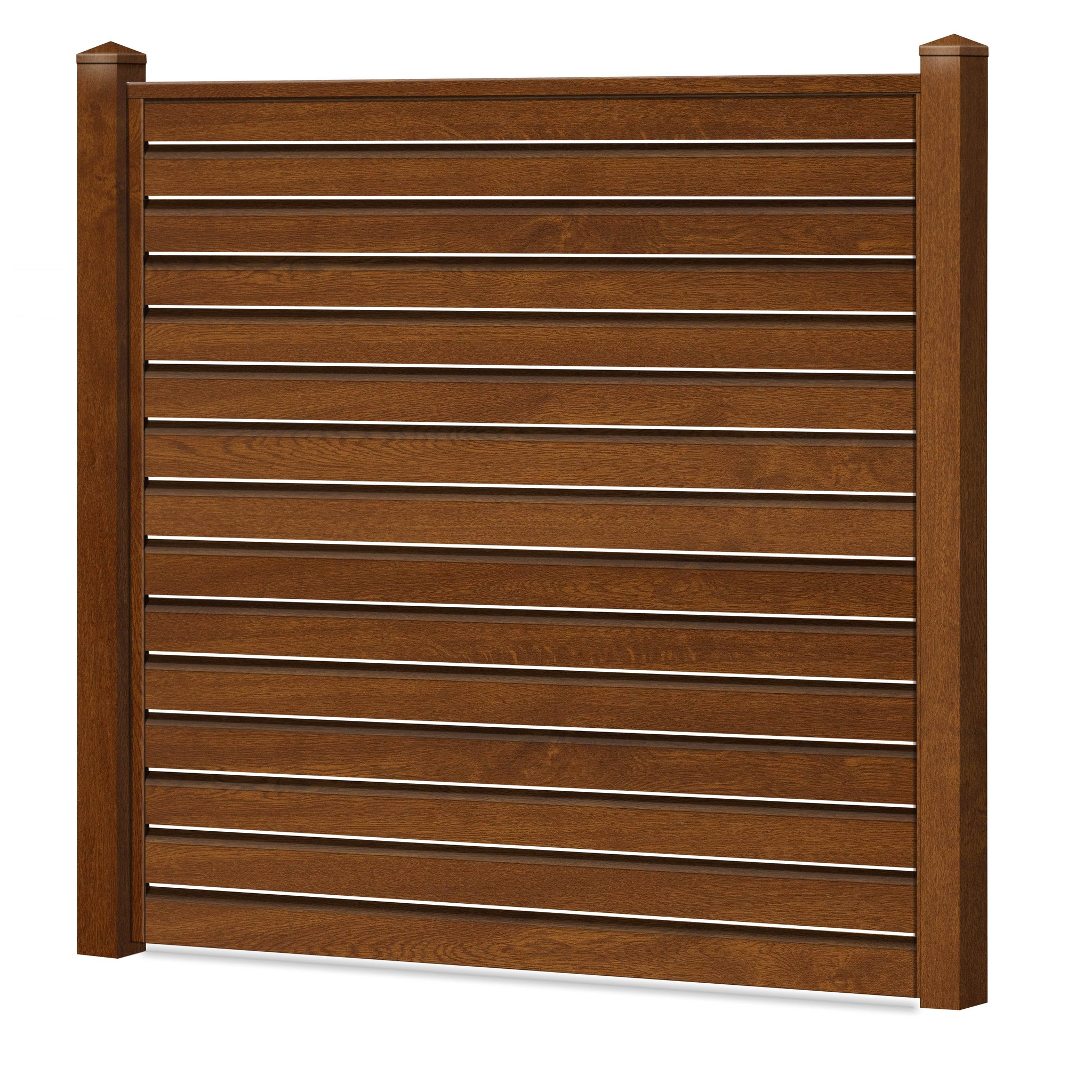 Rhombus Lichtdurchlässig Sichtschutzzaun Kunststoff - Golden Oak - Zaunstudio