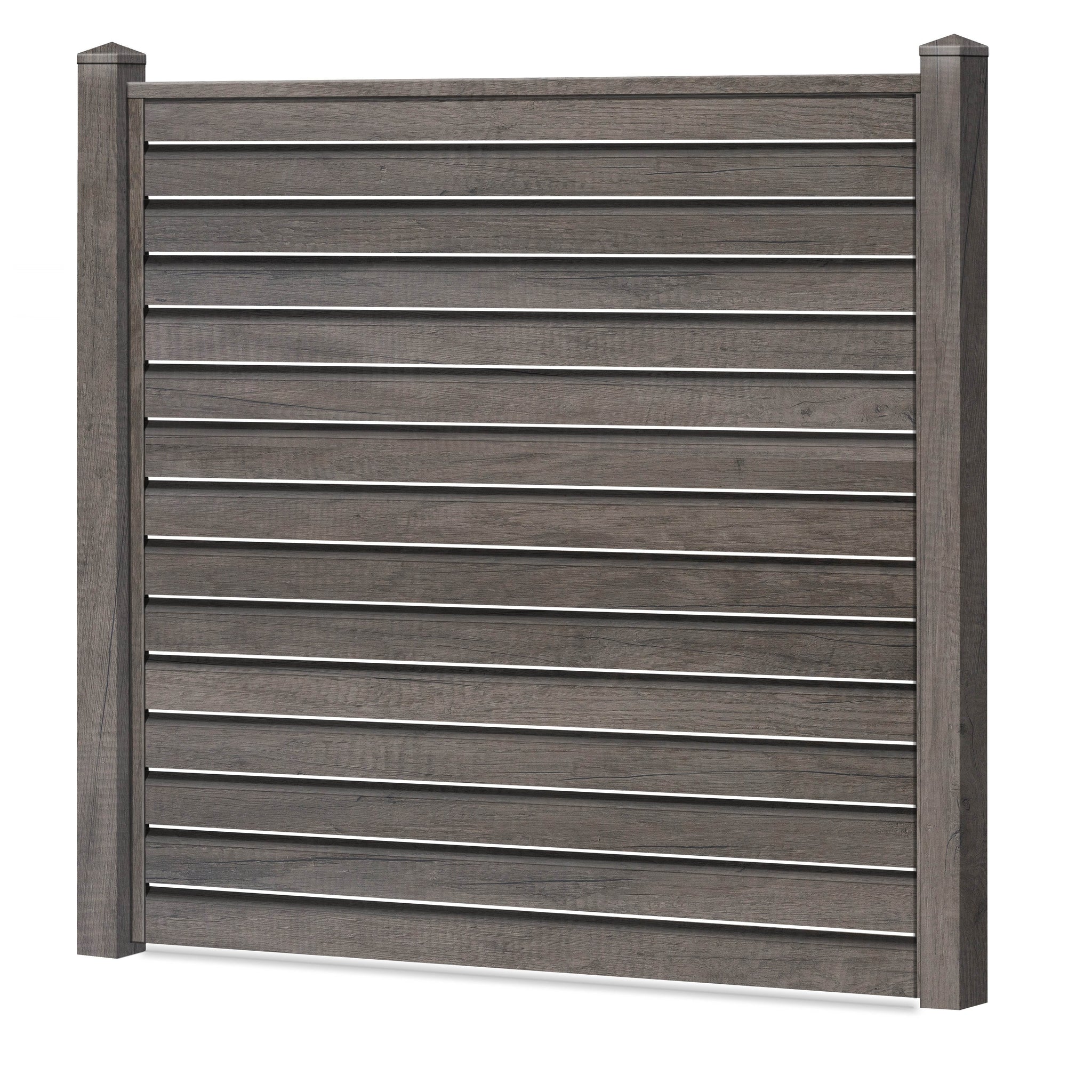 Rhombus Lichtdurchlässig Sichtschutzzaun Kunststoff - Monument Oak - Zaunstudio