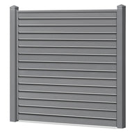 Rhombus Lichtdurchlässig Sichtschutzzaun Kunststoff - Silbergrau - Zaunstudio