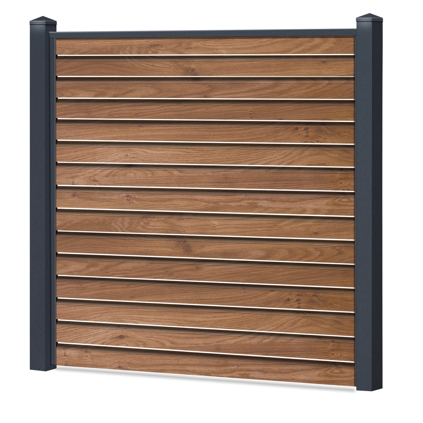 Rhombus Lichtdurchlässig Sichtschutzzaun Kunststoff - Winchester - Anthrazit Rahmen - Zaunstudio