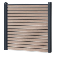 Rhombus Lichtdurchlässig Sichtschutzzaun Kunststoff - Sheffield Oak light - Anthrazit Rahmen - Zaunstudio