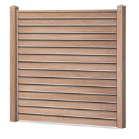 Rhombus Lichtdurchlässig Sichtschutzzaun Kunststoff - Coriander Oak - Zaunstudio