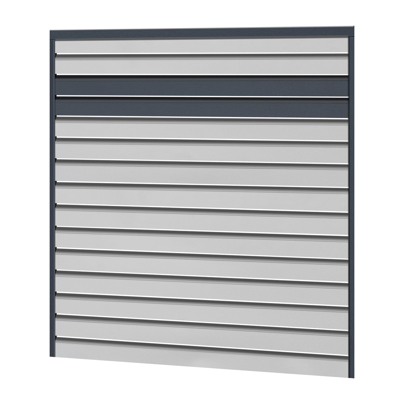 Rhombus Lichtdurchlässig Sichtschutzzaun Kunststoff - Lichtgrau - Anthrazit Einschub - Zaunstudio