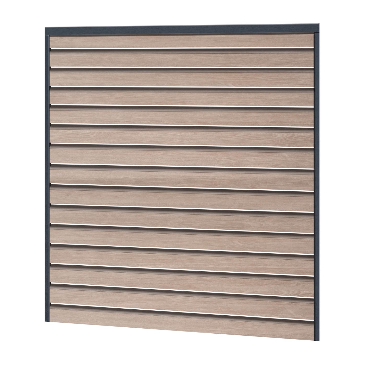 Rhombus Lichtdurchlässig Sichtschutzzaun Kunststoff - Sheffield Oak light - Anthrazit Rahmen - Zaunstudio