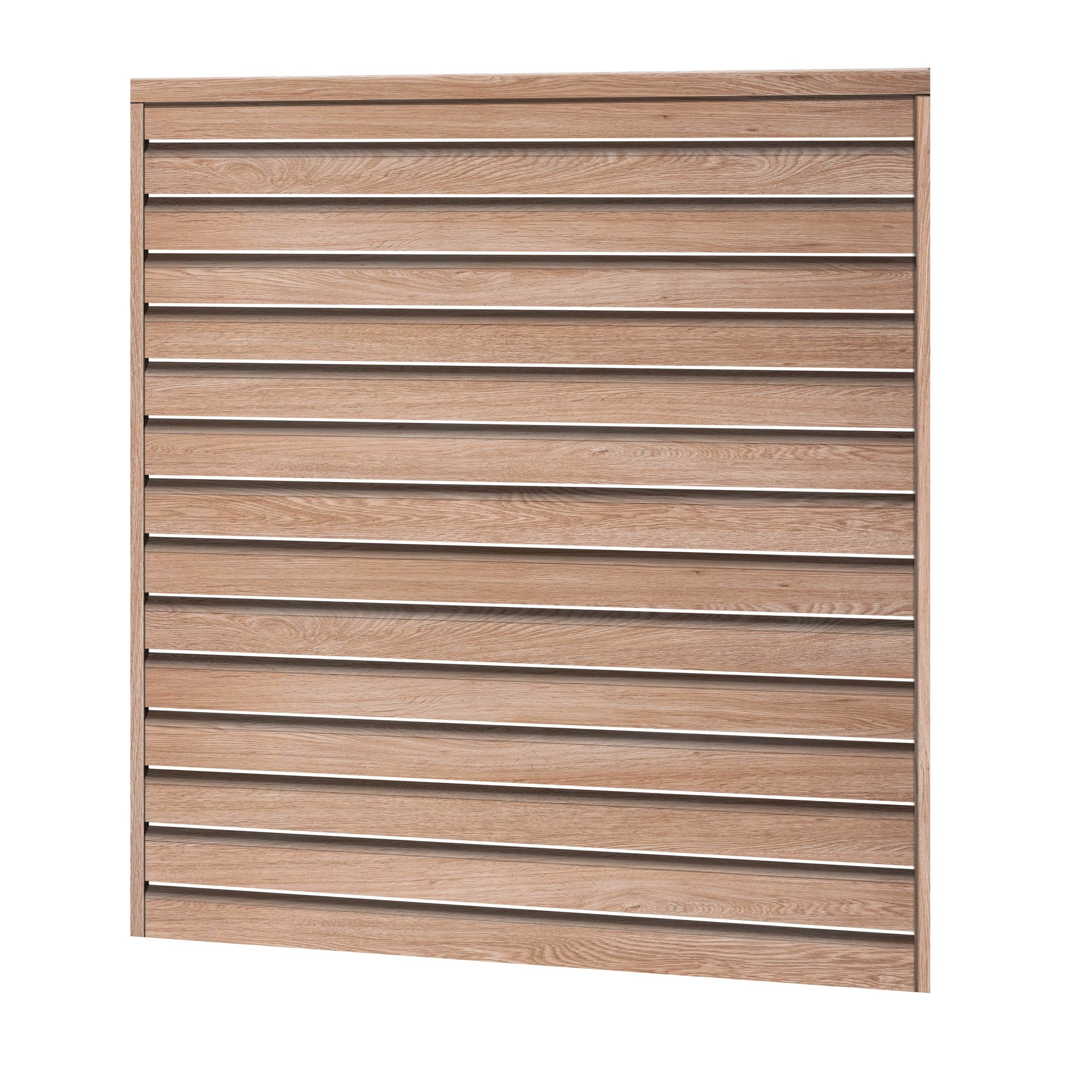 Rhombus Lichtdurchlässig Sichtschutzzaun Kunststoff - Coriander Oak - Zaunstudio