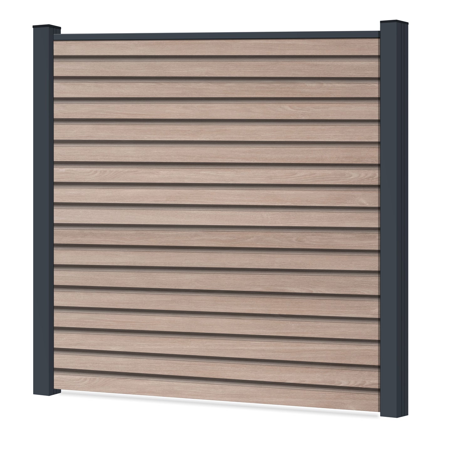 Easy Rhombus Blickdicht Sichtschutzzaun Kunststoff - Sheffield Oak light