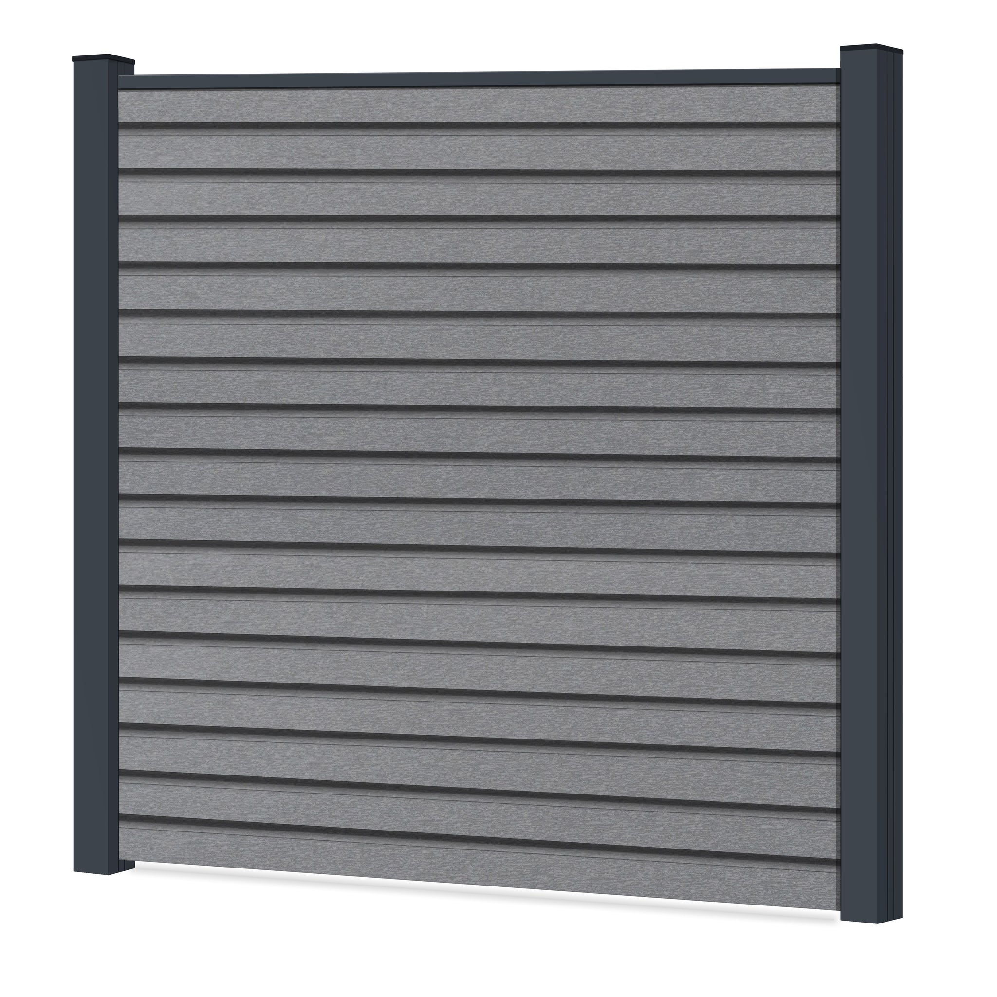 Easy Rhombus Blickdicht Sichtschutzzaun Kunststoff - Silbergrau