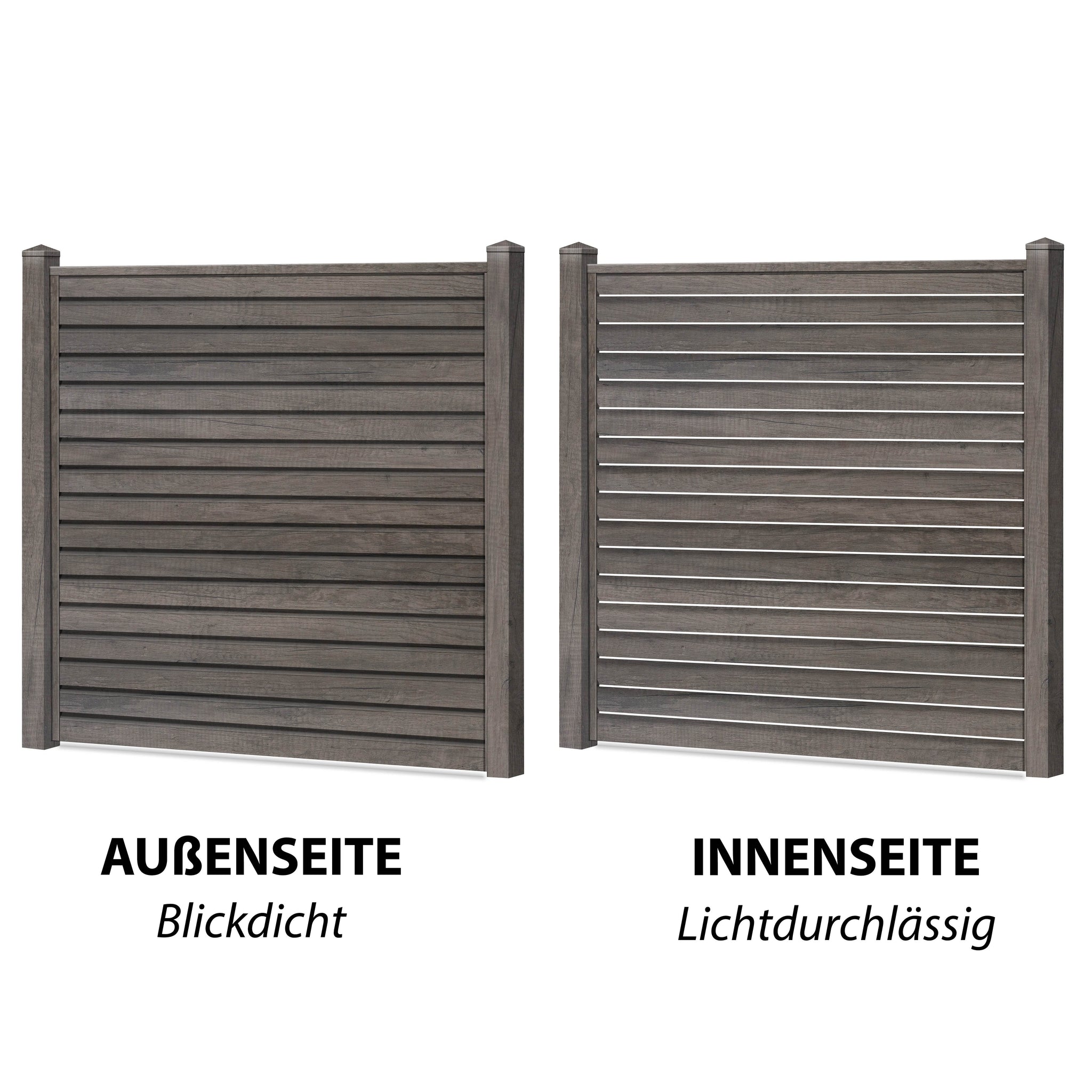 Rhombus Sichtschutzzaun Kunststoff - Honey Oak - Zaunstudio