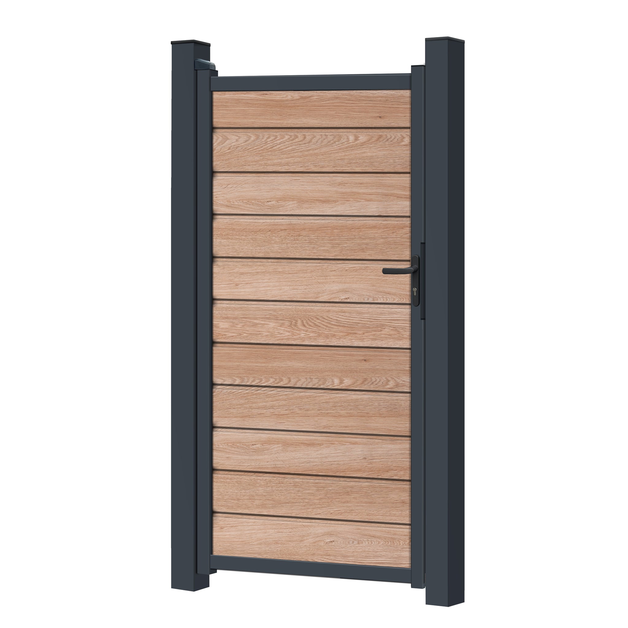 Zauntor für Easy Sichtschutzzaun Coriander Oak - Klassische Optik