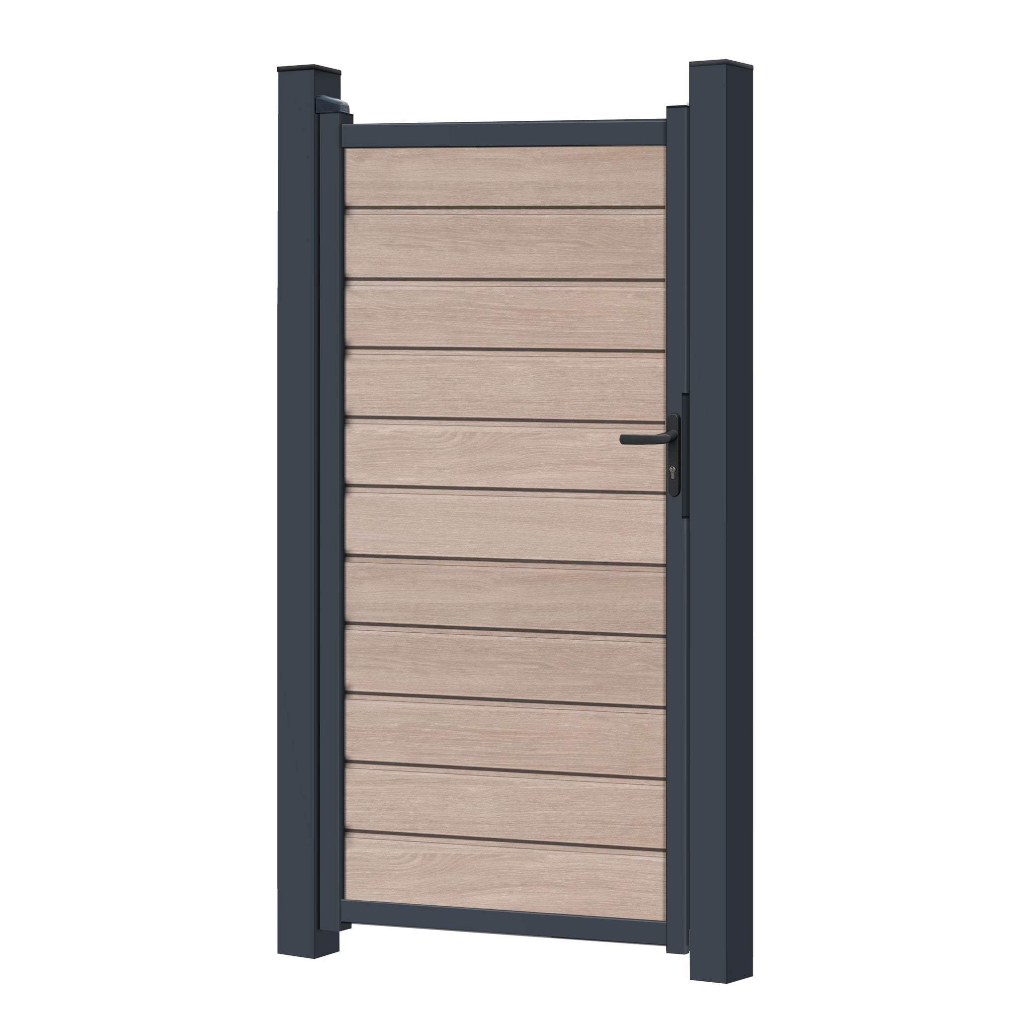 Zauntor für Easy Sichtschutzzaun Sheffield Oak light - Klassische Optik - Zaunstudio