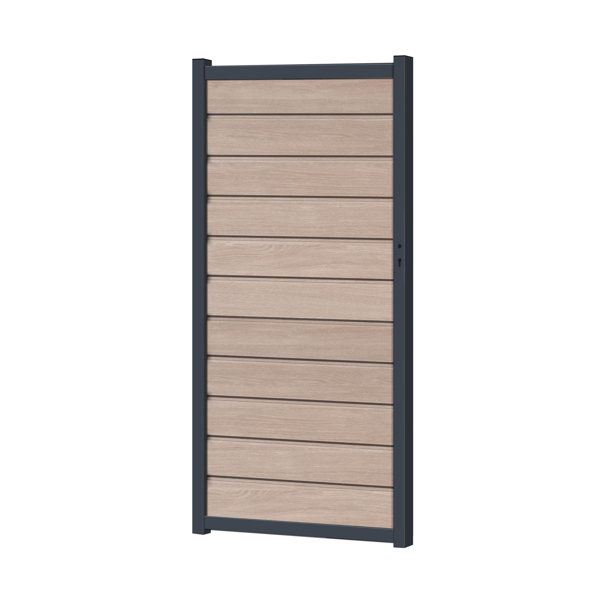 Zauntor für Easy Sichtschutzzaun Sheffield Oak light - Klassische Optik - Zaunstudio