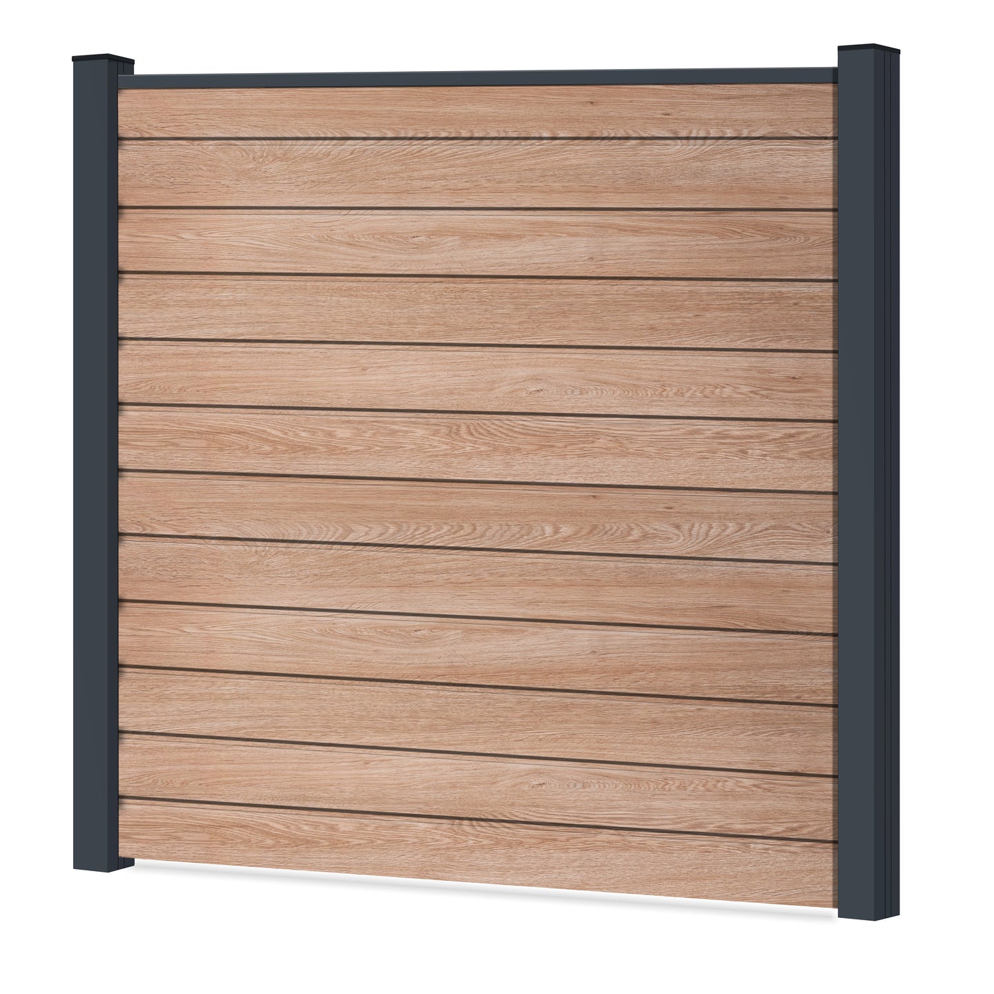 Easy Sichtschutzzaun PVC - Coriander Oak / Anthrazit Klassische Optik