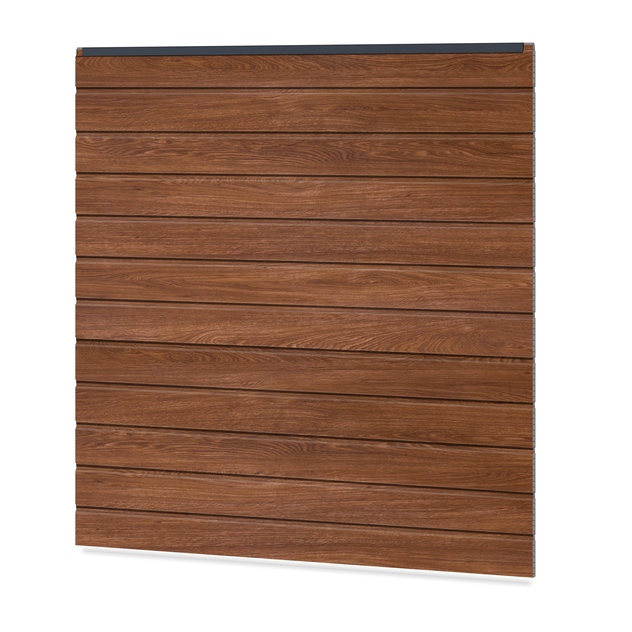 Easy Sichtschutzzaun Kunststoff - Honey Oak / Anthrazit Klassische Optik - Zaunstudio