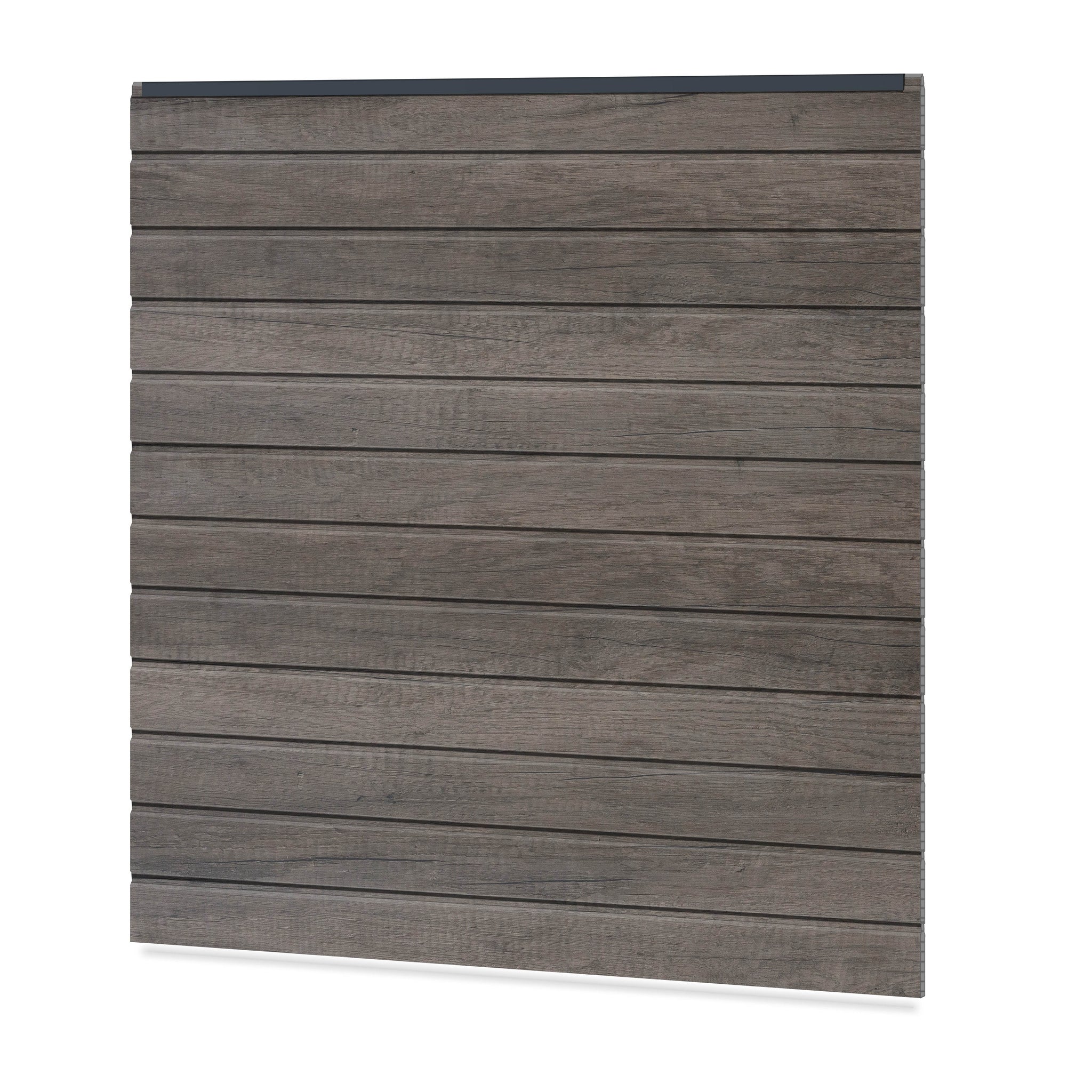 Easy Sichtschutzzaun Kunststoff - Monument Oak / Anthrazit Klassische Optik - Zaunstudio
