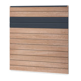 Easy Sichtschutzzaun Kunststoff - Coriander Oak / Anthrazit + Einschub Klassische Optik - Zaunstudio