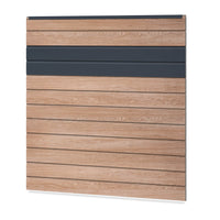 Easy Sichtschutzzaun Kunststoff - Coriander Oak / Anthrazit + Einschub Klassische Optik - Zaunstudio