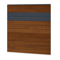 Easy Sichtschutzzaun Kunststoff - Golden Oak / Anthrazit + Einschub Klassische Optik - Zaunstudio