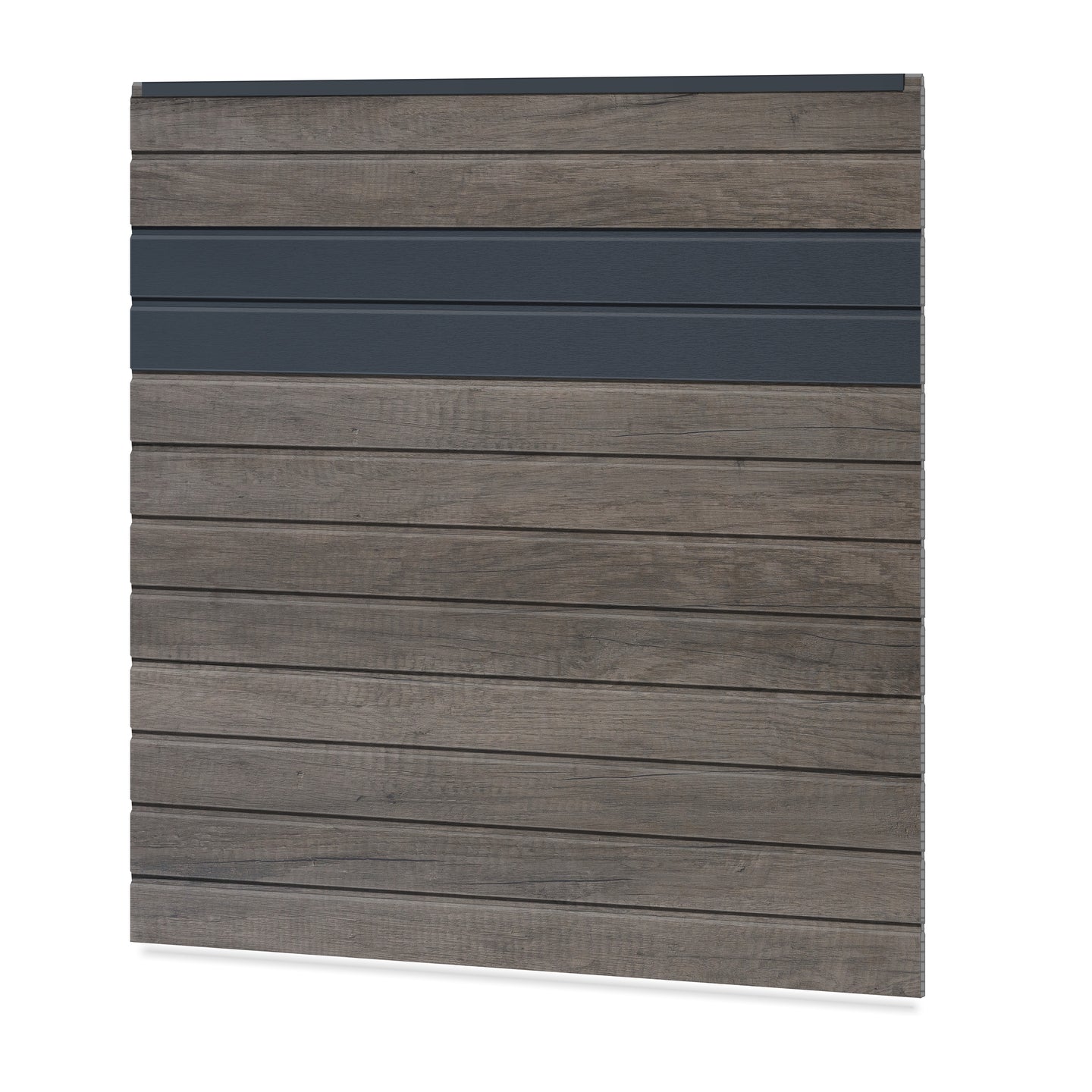Easy Sichtschutzzaun PVC - Monument Oak / Anthrazit + Einschub Klassische