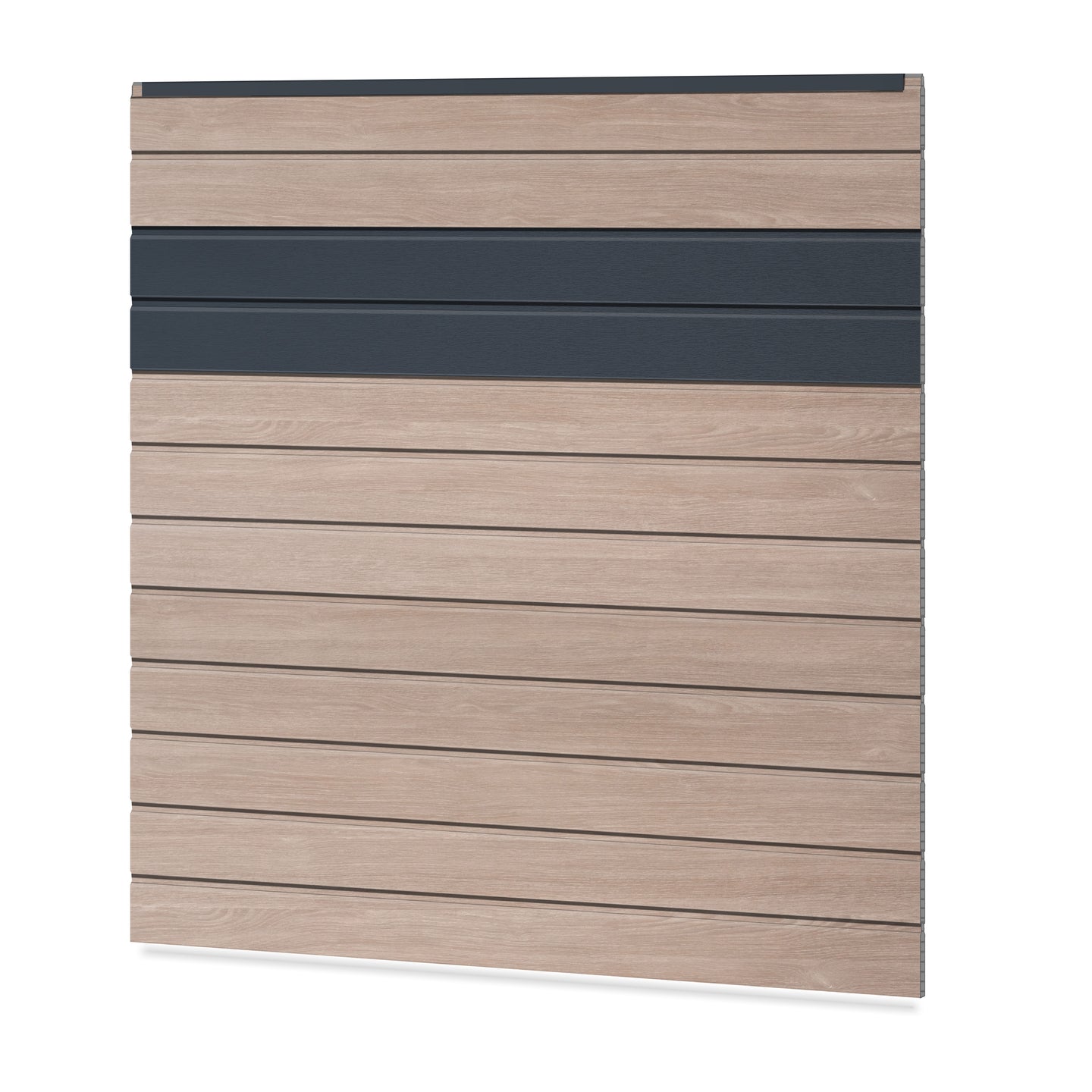 Easy Sichtschutzzaun PVC - Sheffield Oak light / Anthrazit + Einschub Klassische Optik